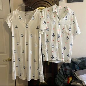 New Matching woman’s L dress and mens XL Hawaiian shirt